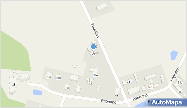 Paprotno, Paprotno, 26, mapa Paprotno