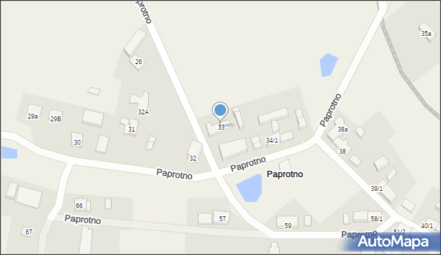 Paprotno, Paprotno, 33, mapa Paprotno