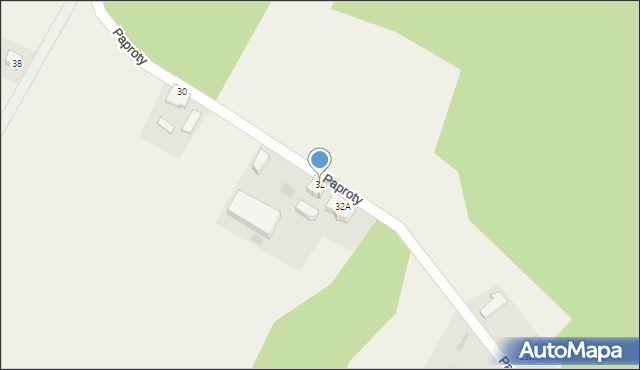 Paproty, Paproty, 32, mapa Paproty