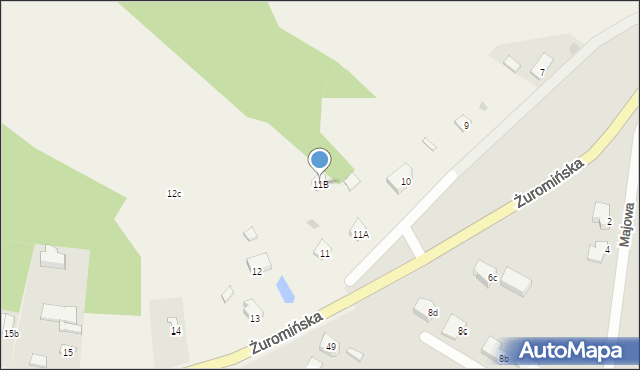 Parcele Łomskie, Parcele Łomskie, 11B, mapa Parcele Łomskie
