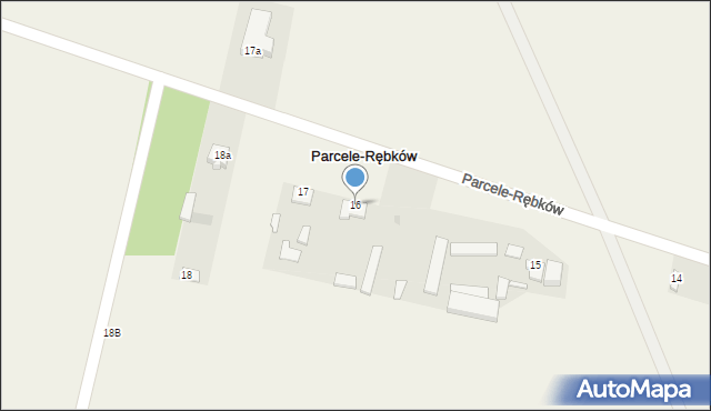 Parcele-Rębków, Parcele-Rębków, 16, mapa Parcele-Rębków