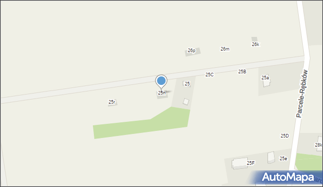 Parcele-Rębków, Parcele-Rębków, 25n, mapa Parcele-Rębków