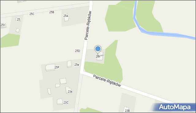 Parcele-Rębków, Parcele-Rębków, 28k, mapa Parcele-Rębków