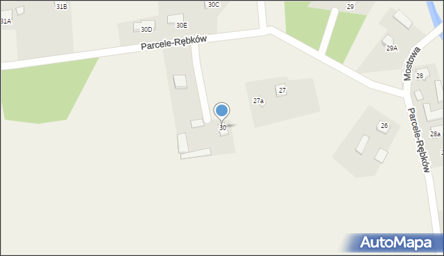 Parcele-Rębków, Parcele-Rębków, 30A, mapa Parcele-Rębków