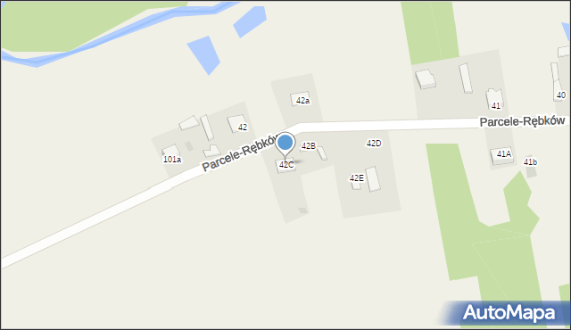 Parcele-Rębków, Parcele-Rębków, 42C, mapa Parcele-Rębków