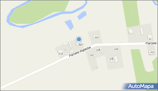 Parcele-Rębków, Parcele-Rębków, 42f, mapa Parcele-Rębków