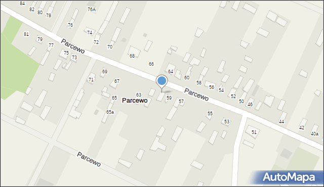 Parcewo, Parcewo, 61, mapa Parcewo