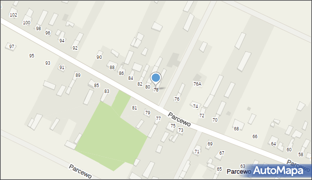 Parcewo, Parcewo, 78, mapa Parcewo