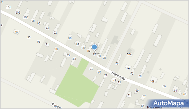 Parcewo, Parcewo, 82, mapa Parcewo