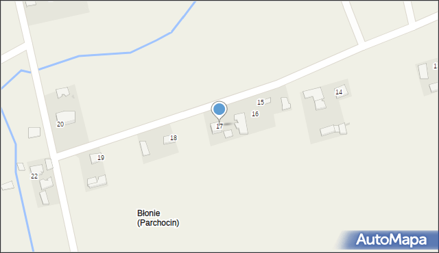 Parchocin, Parchocin, 17, mapa Parchocin