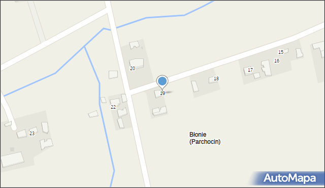 Parchocin, Parchocin, 19, mapa Parchocin