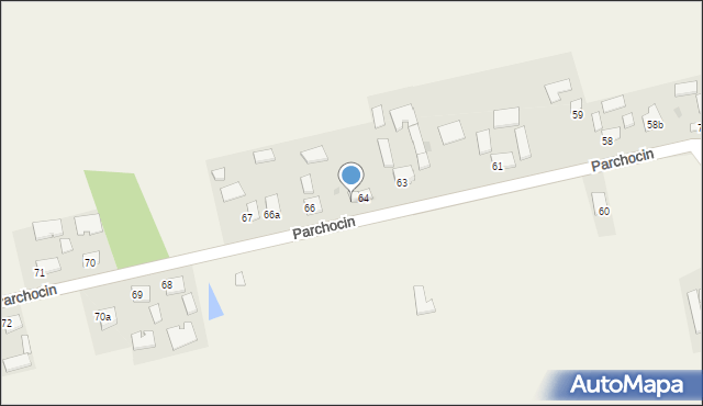 Parchocin, Parchocin, 65, mapa Parchocin
