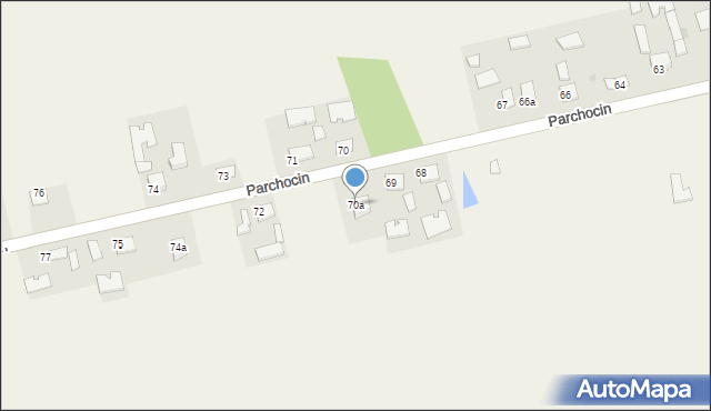 Parchocin, Parchocin, 70a, mapa Parchocin