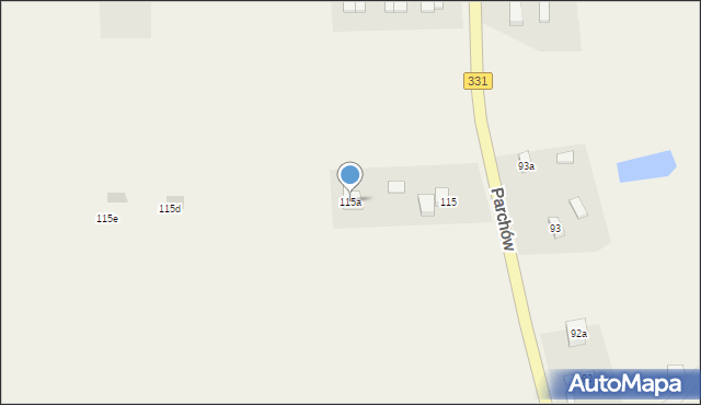 Parchów, Parchów, 115a, mapa Parchów