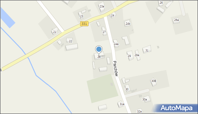 Parchów, Parchów, 28, mapa Parchów