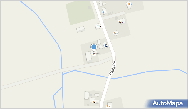 Parchów, Parchów, 33, mapa Parchów