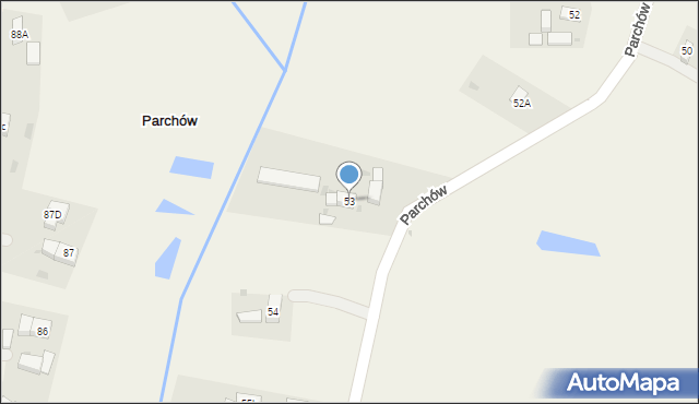 Parchów, Parchów, 53, mapa Parchów