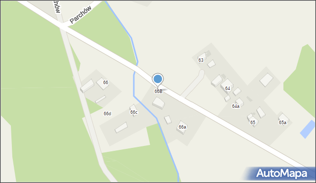 Parchów, Parchów, 66B, mapa Parchów