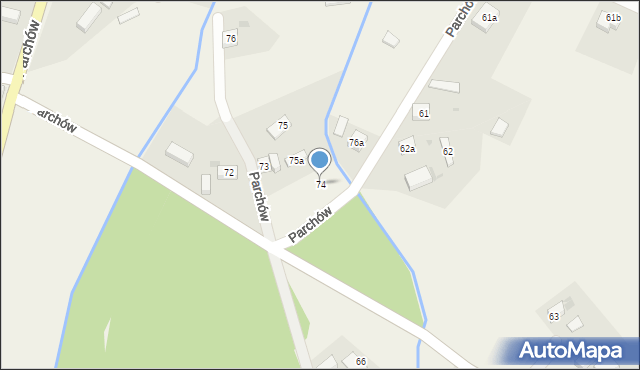 Parchów, Parchów, 74, mapa Parchów