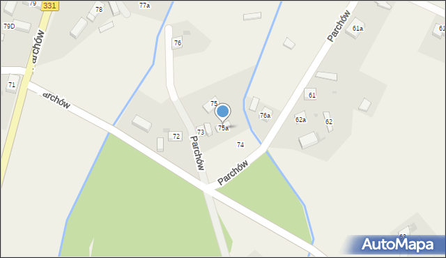Parchów, Parchów, 75a, mapa Parchów