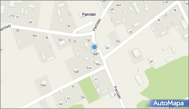 Parciaki, Parciaki, 50B, mapa Parciaki