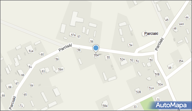 Parciaki, Parciaki, 55A, mapa Parciaki