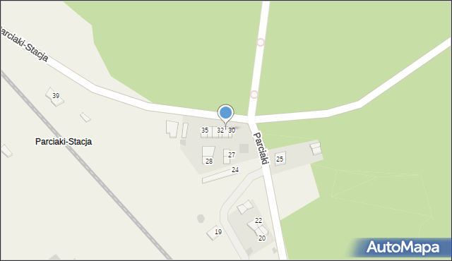 Parciaki-Stacja, Parciaki-Stacja, 31, mapa Parciaki-Stacja