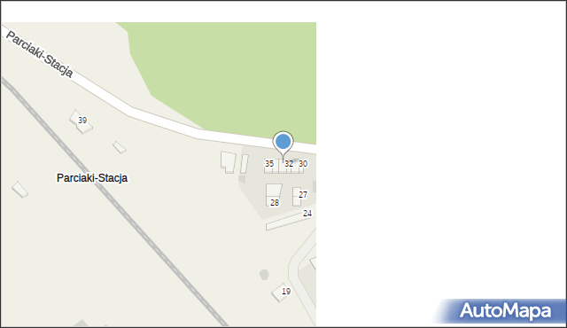 Parciaki-Stacja, Parciaki-Stacja, 33, mapa Parciaki-Stacja