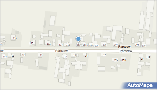 Parczew, Parczew, 111, mapa Parczew