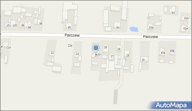 Parczew, Parczew, 25, mapa Parczew