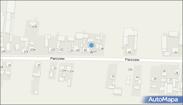 Parczew, Parczew, 98, mapa Parczew