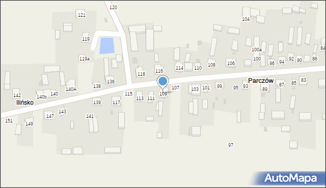 Parczów, Parczów, 109, mapa Parczów