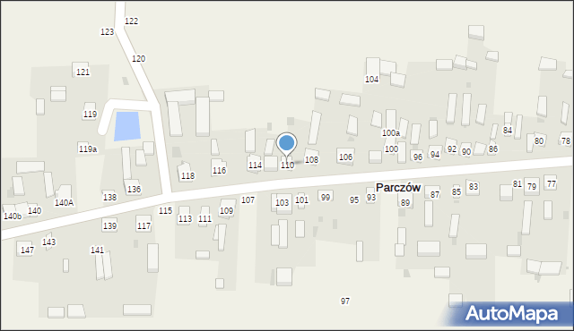 Parczów, Parczów, 110, mapa Parczów