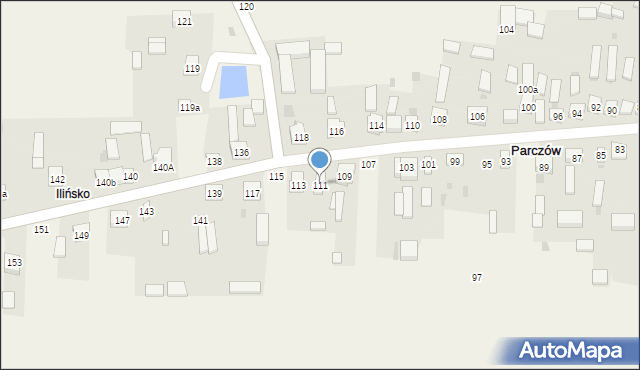 Parczów, Parczów, 111, mapa Parczów