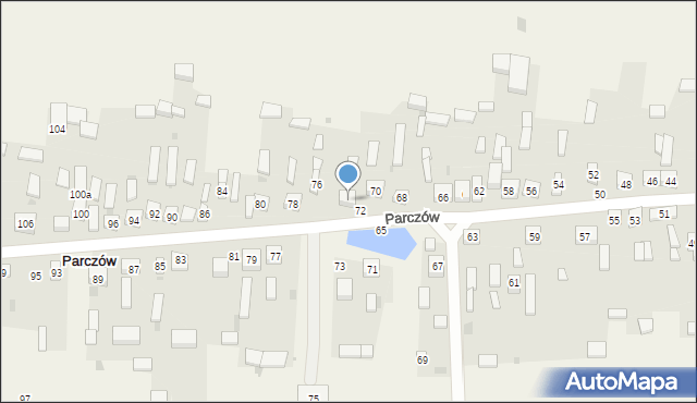Parczów, Parczów, 74, mapa Parczów