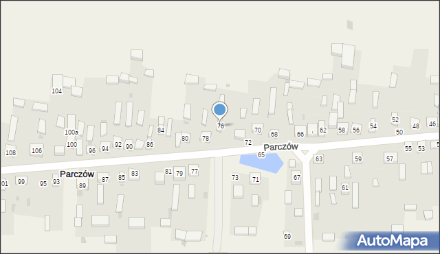 Parczów, Parczów, 76, mapa Parczów