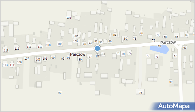 Parczów, Parczów, 85, mapa Parczów