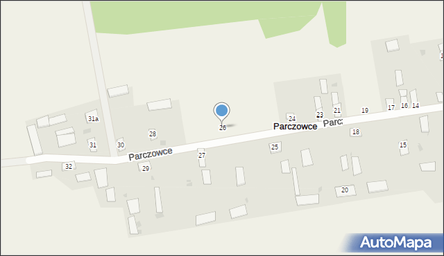 Parczowce, Parczowce, 26, mapa Parczowce