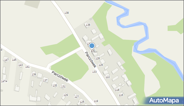 Parczówek, Parczówek, 130a, mapa Parczówek