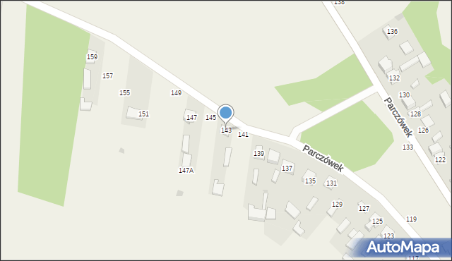 Parczówek, Parczówek, 143, mapa Parczówek