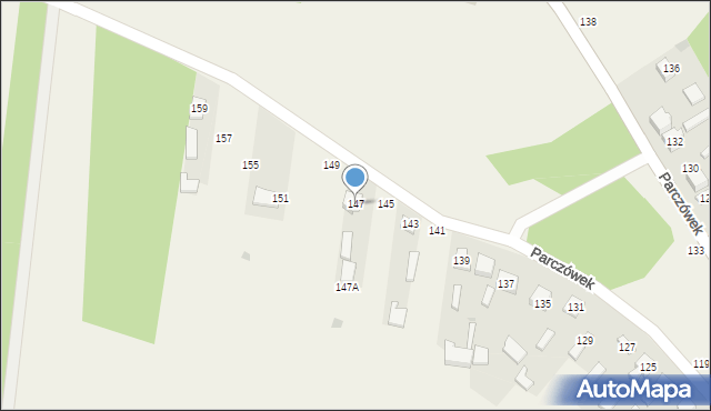 Parczówek, Parczówek, 147, mapa Parczówek
