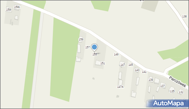 Parczówek, Parczówek, 155, mapa Parczówek