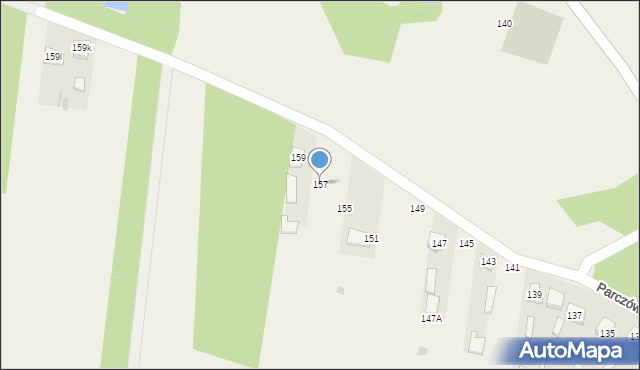 Parczówek, Parczówek, 157, mapa Parczówek