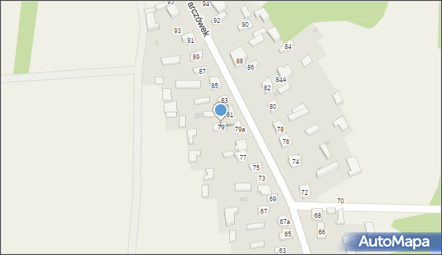 Parczówek, Parczówek, 79, mapa Parczówek