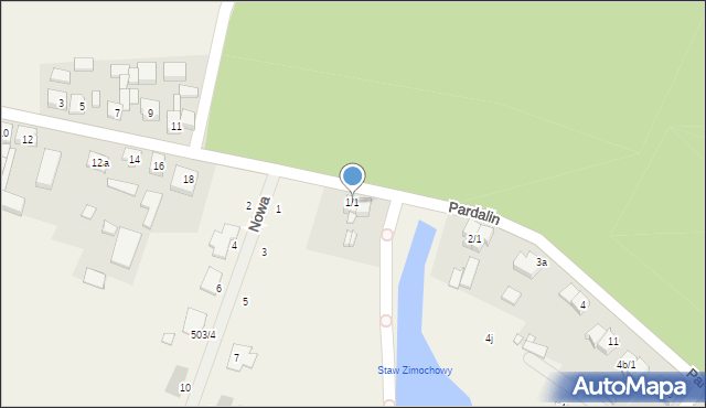Pardalin, Pardalin, 1/1, mapa Pardalin
