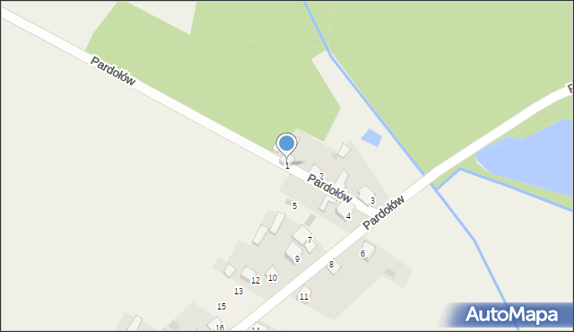 Pardołów, Pardołów, 1, mapa Pardołów