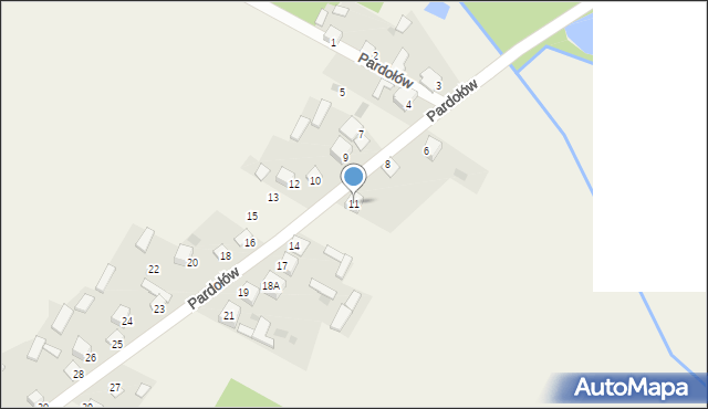 Pardołów, Pardołów, 11, mapa Pardołów