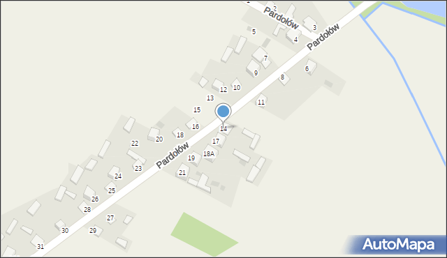 Pardołów, Pardołów, 14, mapa Pardołów