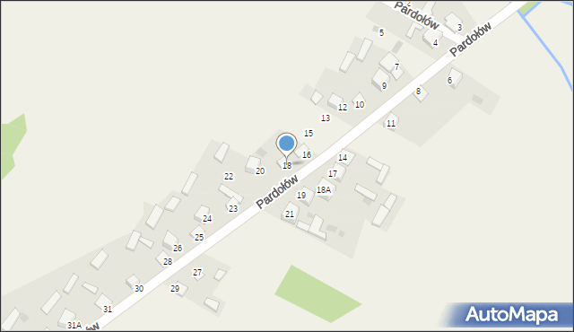 Pardołów, Pardołów, 18, mapa Pardołów