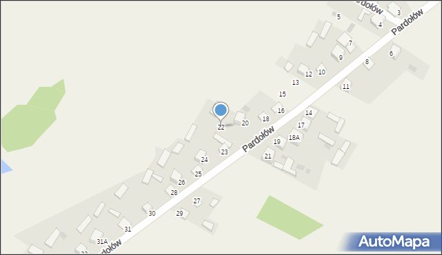 Pardołów, Pardołów, 22, mapa Pardołów